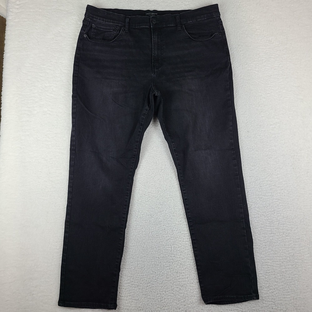 Lucky Brand Jeans Mens 40x32 Black Wash 410 Athletic Straight Leg Denim